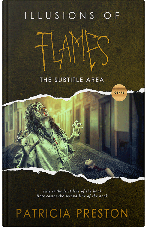 Front view of Eternity #5295 - Premade Abstract Book Cover