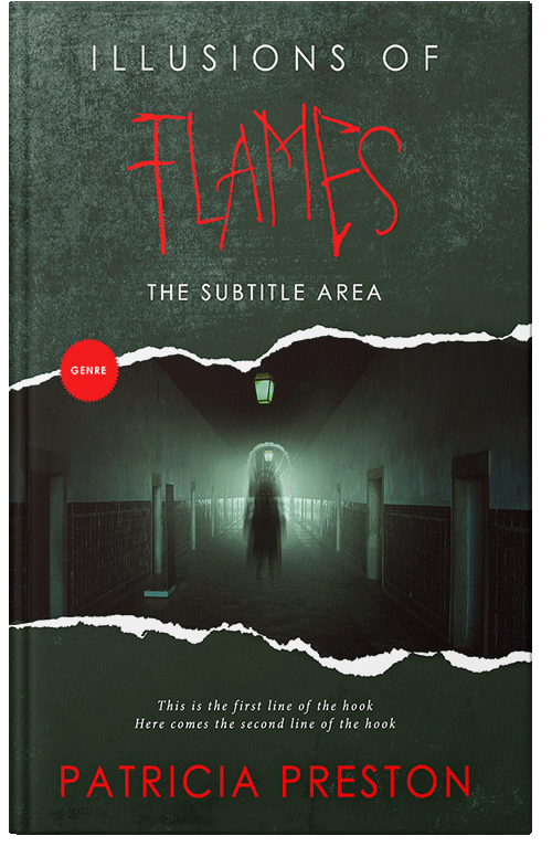 Front view of Premade Abstract Book Cover - Heavy Metal