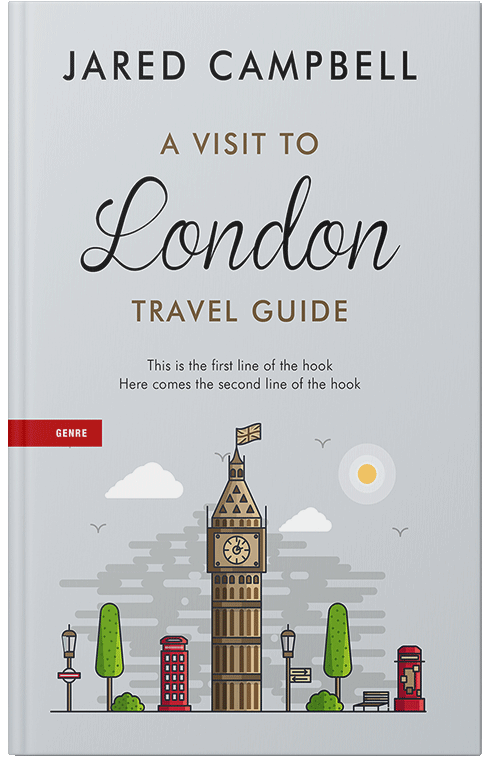 Front view of Premade Travel Book Cover - Mischka
