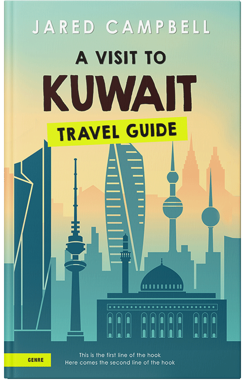 Front view of Premade Abstract Book Cover - Beryl Green