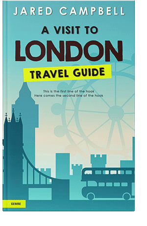 Pre Made Book Cover Fountain Blue