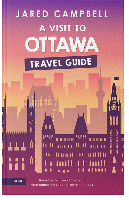 Front view of Premade Travel Book Cover - Contessa