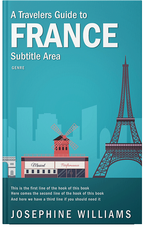 Front view of Eastern Blue #5497 - Premade Travel Book Cover