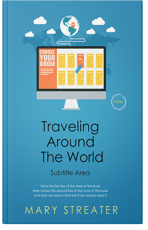 Front view of Premade Travel Book Cover - Pelorous