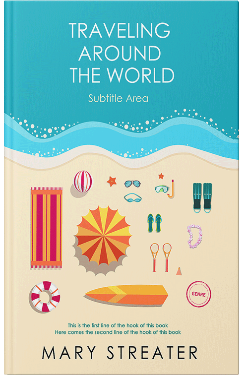 Front view of Premade Travel Book Cover - Java
