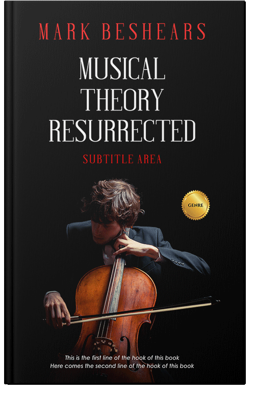 Front view of Black #5522 - Premade Music Book Cover