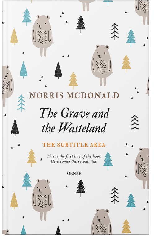 Front view of Silver Rust #5729 - Premade Abstract Book Cover