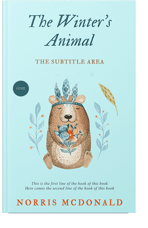 Front view of White Ice #5737 - Premade Nature Book Cover