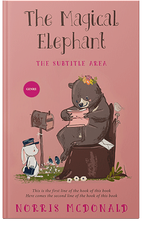 Pre Made Book Cover My Pink