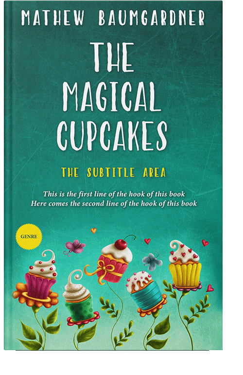 Front view of Elf Green #5751 - Premade Abstract Book Cover