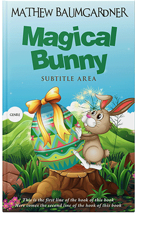 Pre Made Book Cover Aquamarine Blue