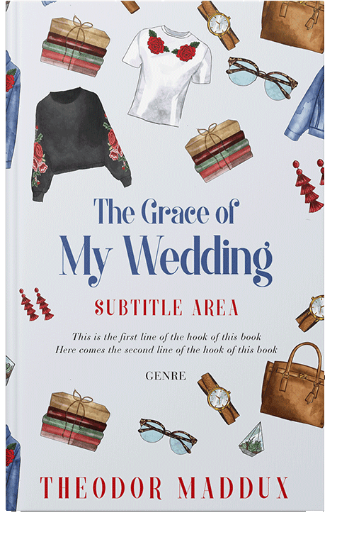 Front view of Athens Gray #5788 - Premade Abstract Book Cover