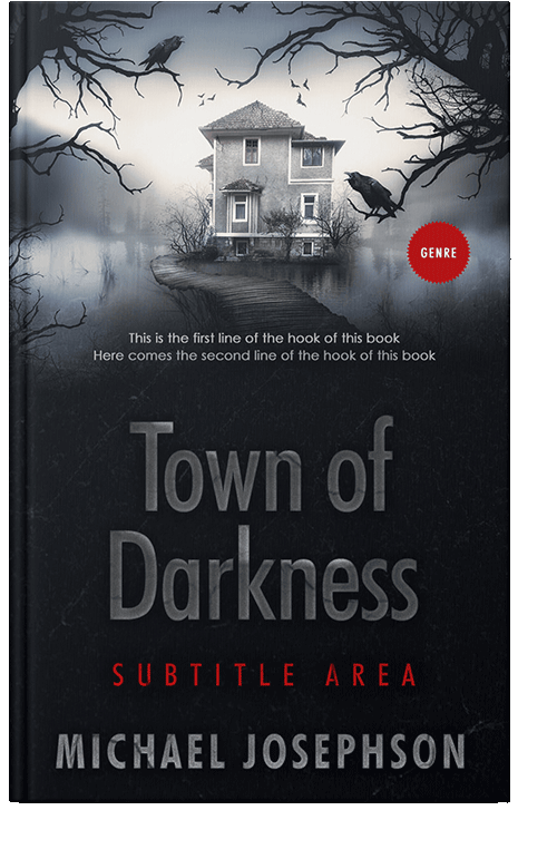 Front view of Pink Swan #5815 - Premade Horror Book Cover