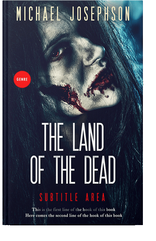 Front view of Black Pearl #5820 - Premade Horror Book Cover