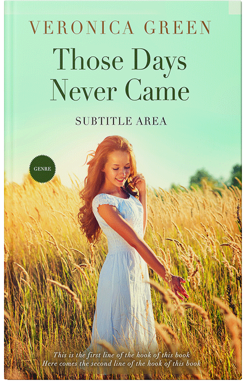 Front view of Tea Green #5858 - Premade Romance Book Cover
