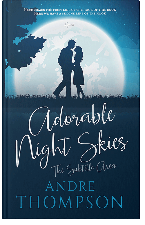 Front view of Premade Romance Book Cover - Blue Whale