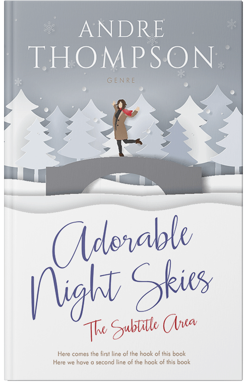 Front view of Premade Romance Book Cover - Aluminium