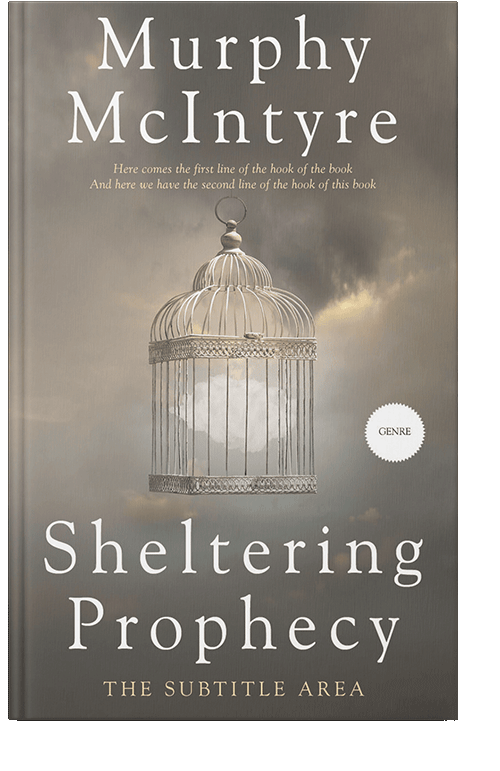 Front view of Makara #6100 - Premade Poetry Book Cover