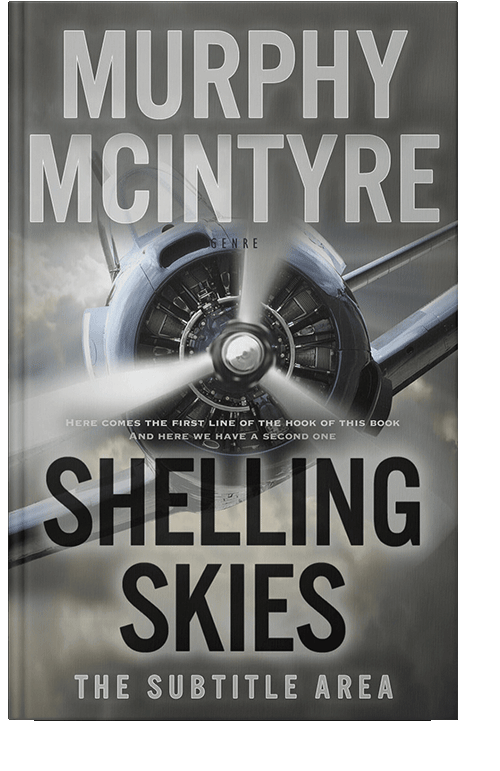 Front view of Fuscous Gray #6136 - Premade Action & Adventure Book Cover