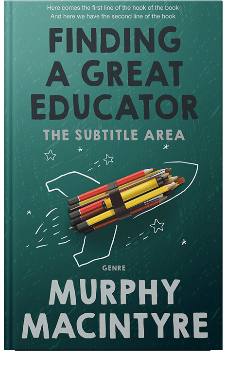 Front view of Elephant #6164 - Premade Education Book Cover