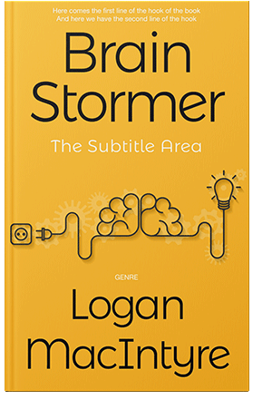 Pre Made Book Cover Lightning Yellow