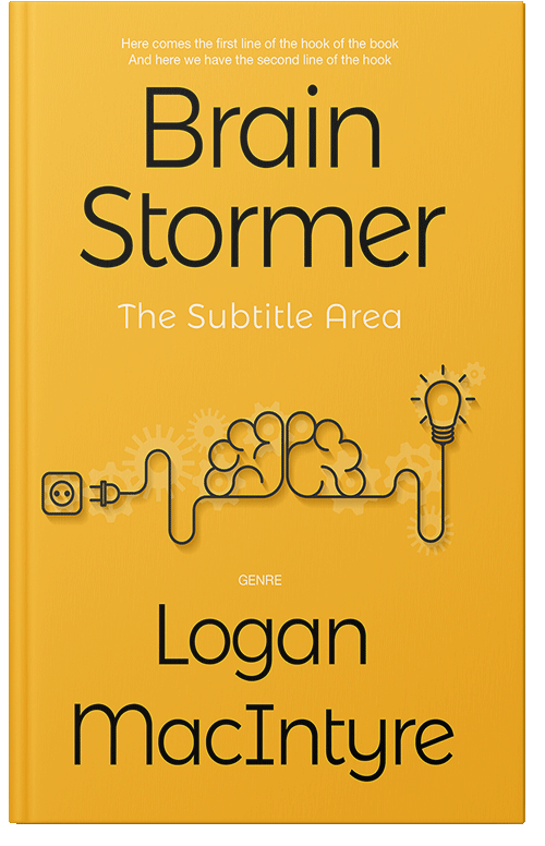 Front view of Premade Self-Improvement & Self-Help Book Cover - Lightning Yellow