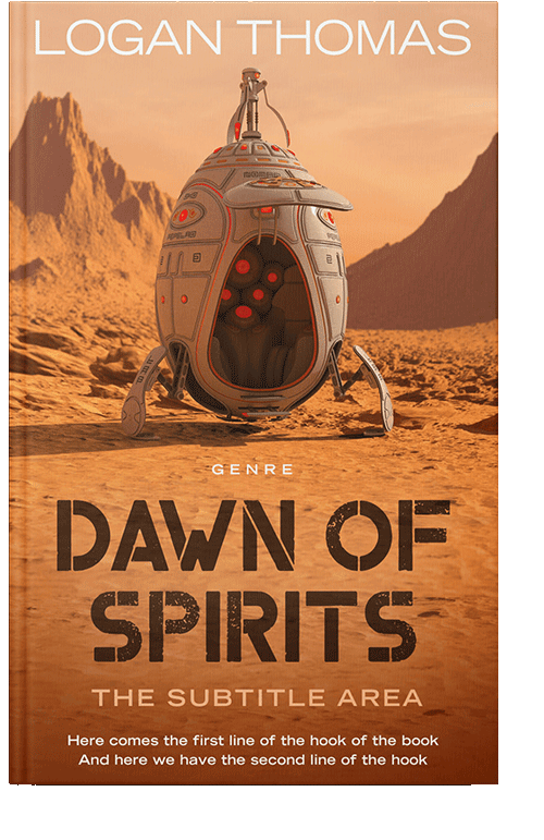 Front view of Raw Sienna #6209 - Premade Science Fiction Book Cover