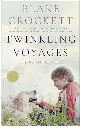 Pre Made Book Cover Green White