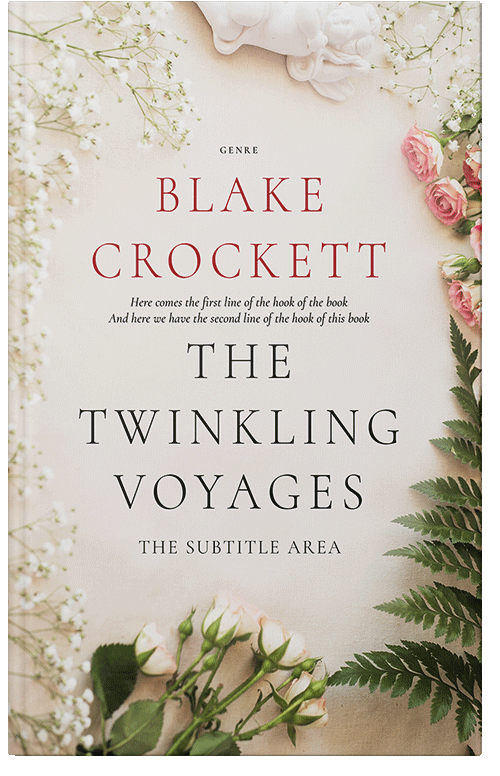 Front view of Premade Poetry Book Cover - Satin Linen