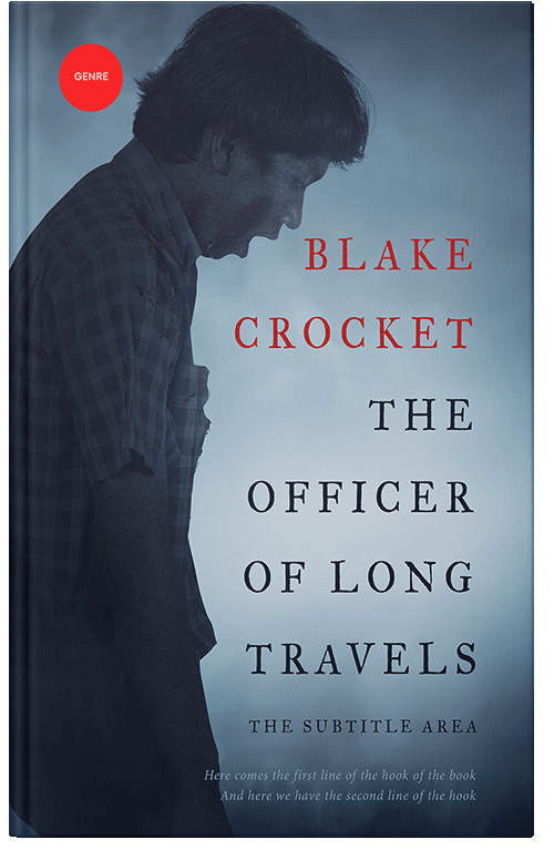 Front view of Premade Horror Book Cover - French Gray