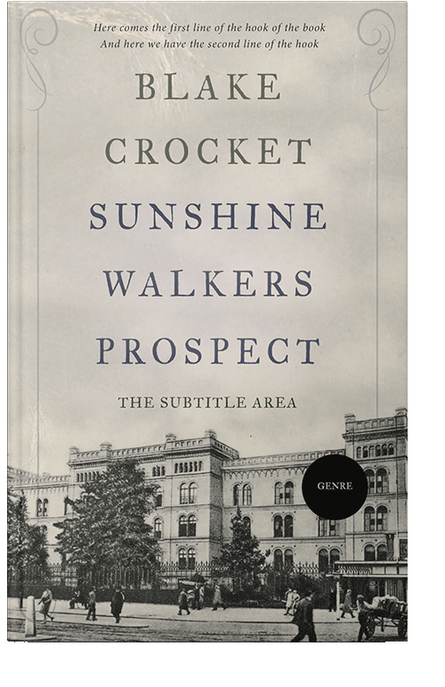 Front view of Swirl #6400 - Premade Historical Book Cover