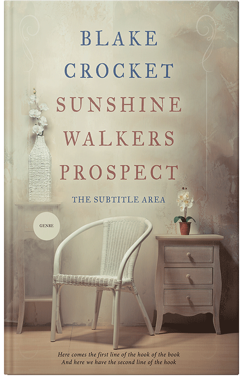 Front view of Premade Abstract Book Cover - Coral Reef