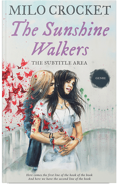 Front view of Quill Gray #6431 - Premade Romance Book Cover