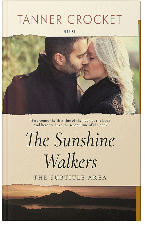 Front view of Premade Romance Book Cover - Raffia