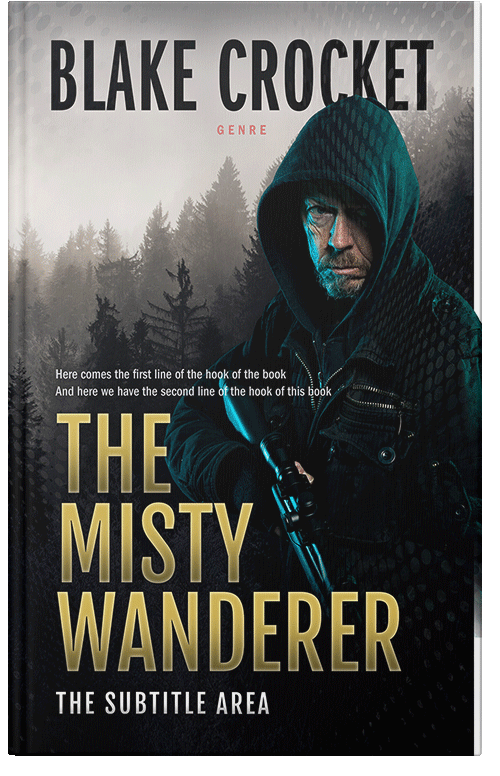 Front view of Premade Mystery & Thriller & Suspense Book Cover - Woodsmoke