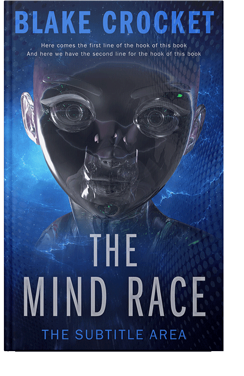 Front view of Bunting #6463 - Premade Science Fiction Book Cover