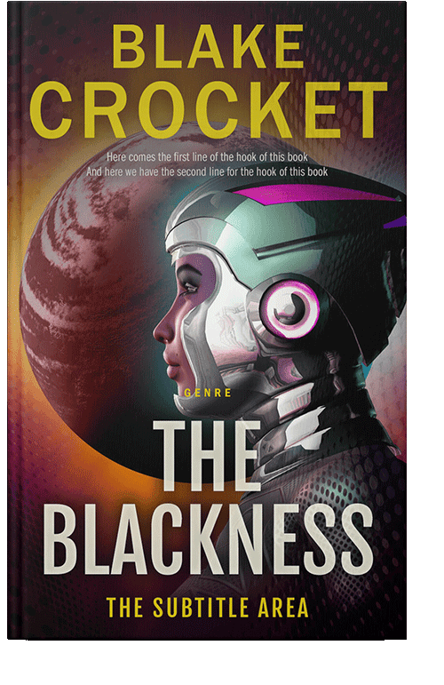 Front view of Gondola #6501 - Premade Science Fiction Book Cover