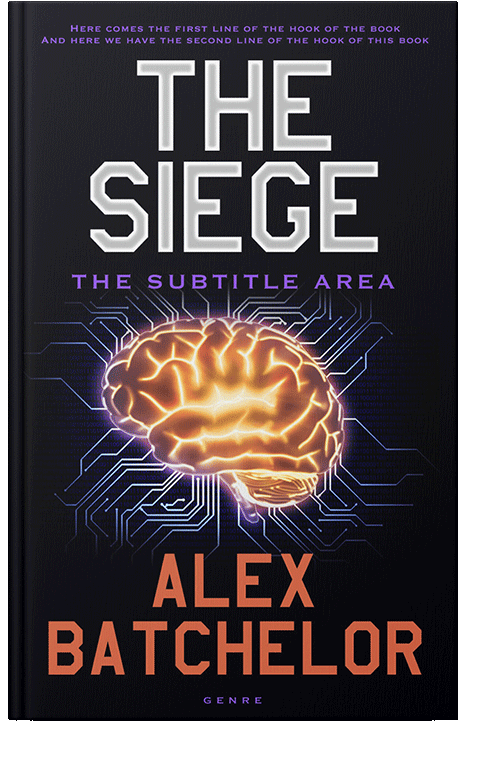 Front view of Ebony #6546 - Premade Science Fiction Book Cover