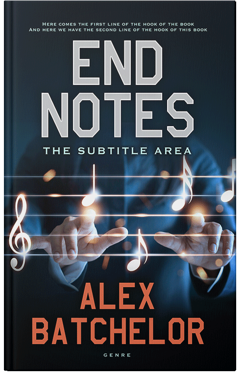 Front view of Premade Music Book Cover - Bison Hide