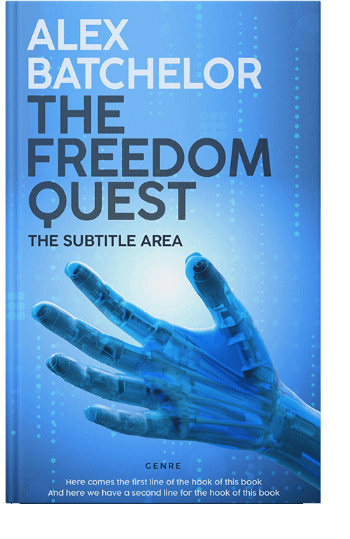 Front view of Picton Blue #6599 - Premade Science Fiction Book Cover