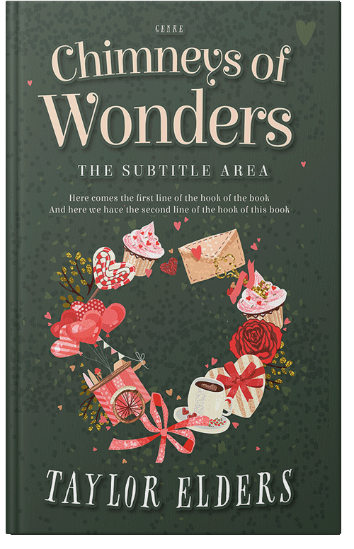 Front view of Premade Romance Book Cover - Lunar Green