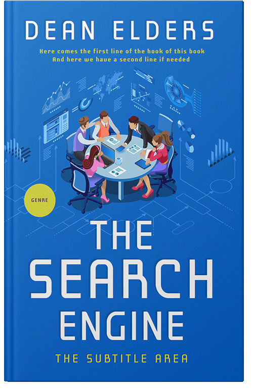 Front view of Science Blue #6719 - Premade Business Book Cover