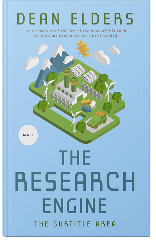 Front view of Premade Science & Nature Book Cover - Blizzard Blue