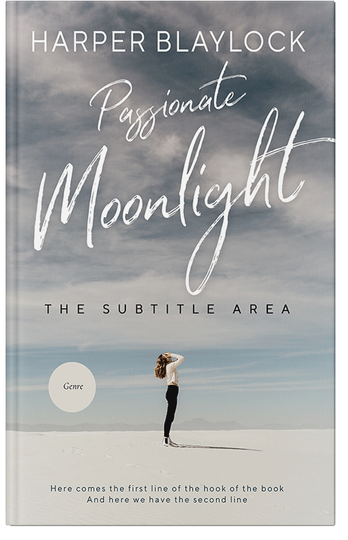 Front view of Premade Romance Book Cover - Gray Nickel