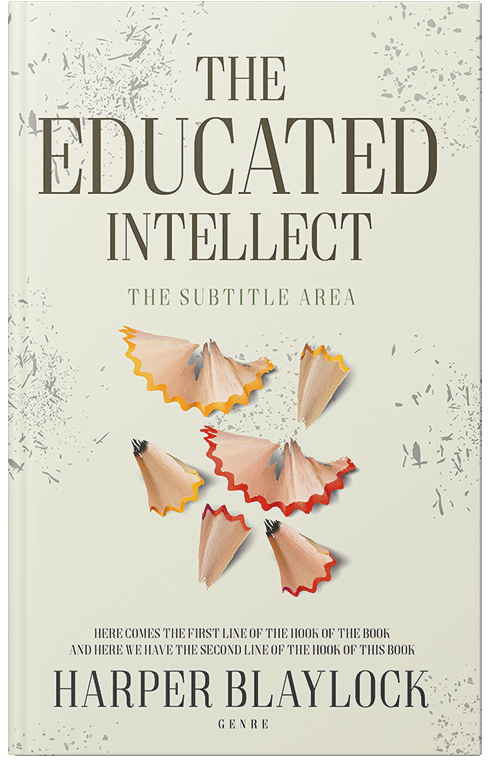 Front view of Premade Education Book Cover - Ecru White
