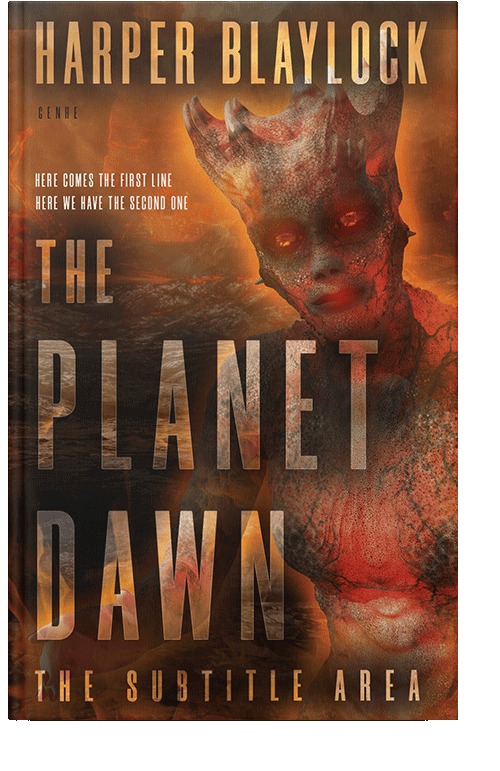 Front view of Walnut #6872 - Premade Science Fiction Book Cover