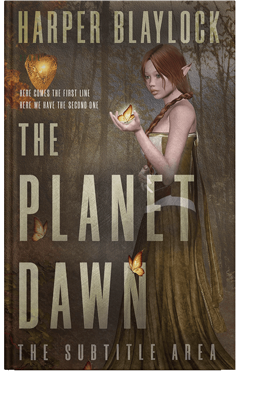 Front view of Saddle #6880 - Premade Fantasy Book Cover