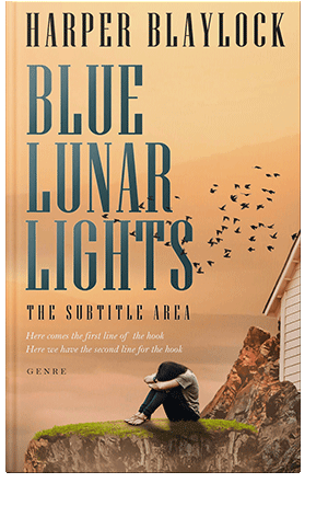 Pre Made Book Cover Gold Sand