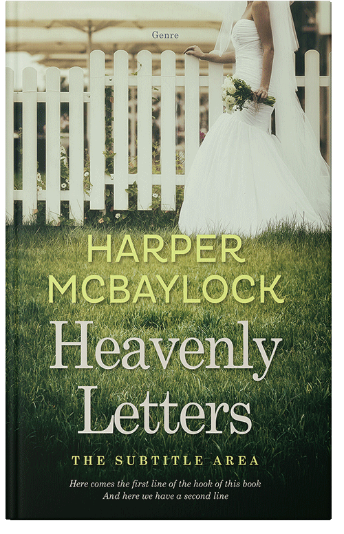 Front view of Premade Romance Book Cover - Thistle Green