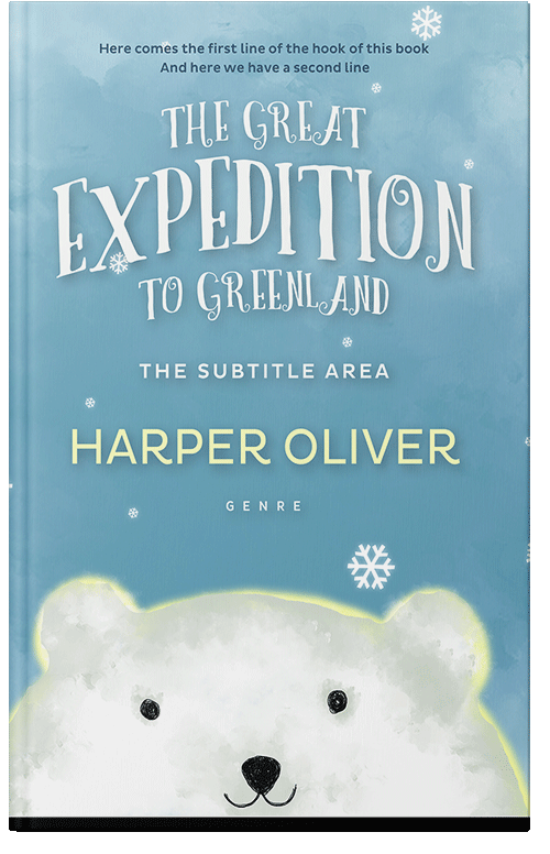 Front view of Premade Abstract Book Cover - Glacier